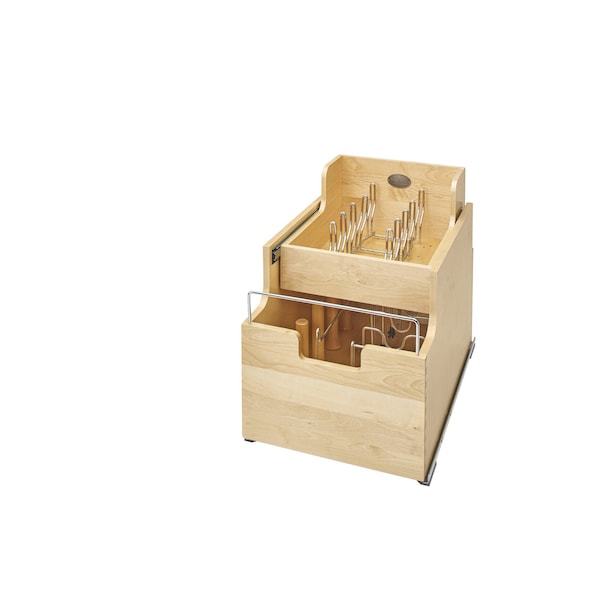 Rev-A-Shelf Maple Veneer, Light Brown, 14.5 in W, 18.23 in H, 22.25 in D, 22.25 in L, Light Brown 4CW2-18SC-1 - main